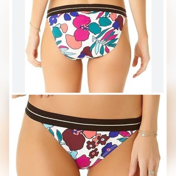 Cole of California Elasticized Swim Bikini bottom size M floral print - Picture 1 of 6